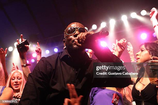 Musician Wyclef Jean performs at the Maxim Party Powered by Motorola Xoom at Centennial Hall at Fair Park on February 5, 2011 in Dallas, Texas.