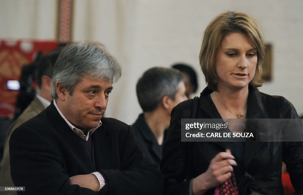 House of Commons Speaker John Bercow (L)