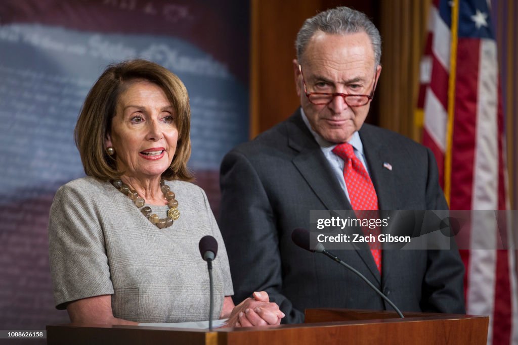 House Speaker Nancy Pelosi And Sen. Schumer Speak To Media After President Trump Announces Deal To End To Government Shutdown