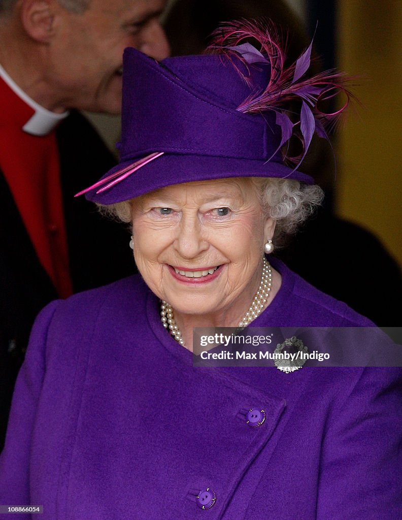 Queen Elizabeth II Attends Church Service on 59th Anniversary of her Accession to the Throne