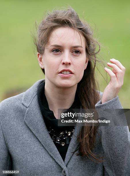 Alexandra Knatchbull, , accompanies Queen Elizabeth II and Prince Philip, The Duke of Edinburgh as they attend a church service on the 59th...