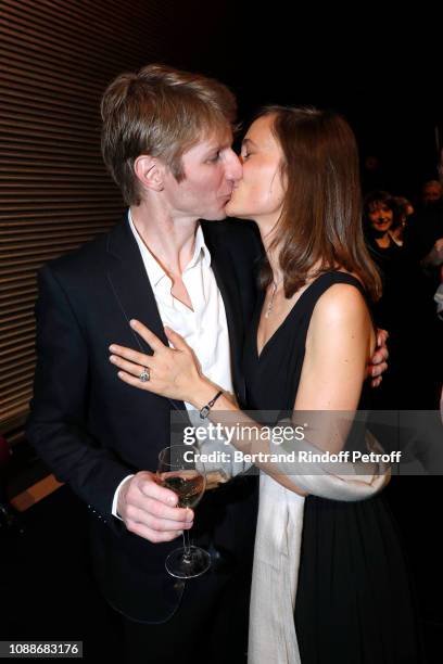 Star Dancer Karl Paquette and his wife Marion Paquette attend the "Opera National de Paris" celebrates the official farewell to the stage of the Star...