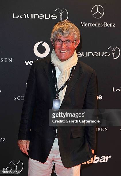 Football coach Bora Milutinovic arrives for the Laureus Welcome Party as part of the 2011 Laureus World Sports Awards at Cipriani Yas Island on...