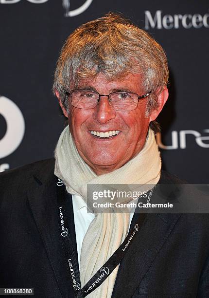 Football coach Bora Milutinovic arrives for the Laureus Welcome Party as part of the 2011 Laureus World Sports Awards at Cipriani Yas Island on...