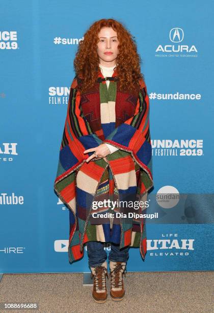 Director Alma Har'el attends the "Honey Boy" Premiere during the 2019 Sundance Film Festival at Eccles Center Theatre on January 25, 2019 in Park...