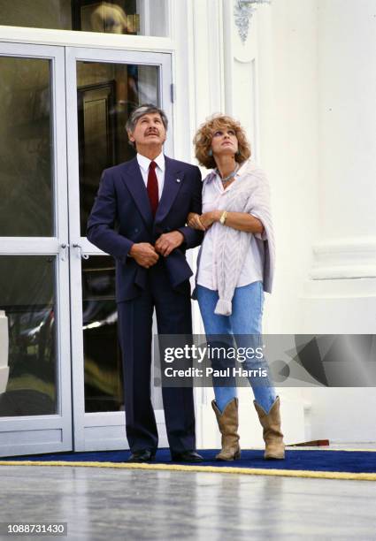 Charles Bronson and Jill Ireland act in the movie Assassination, the last movie she made until she later succumbed to Cancer July 15, 1988 Los...