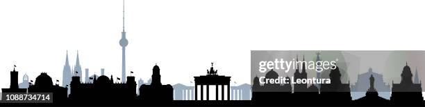 stockillustraties, clipart, cartoons en iconen met berlijn (alle gebouwen zijn afzonderlijke en volledige) - berlijn
