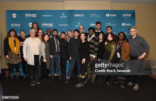 The cast and crew of "American Factory" attend the "American Factory" Premiere during the 2019 Sundance Film Festival at Prospector Square Theatre on...