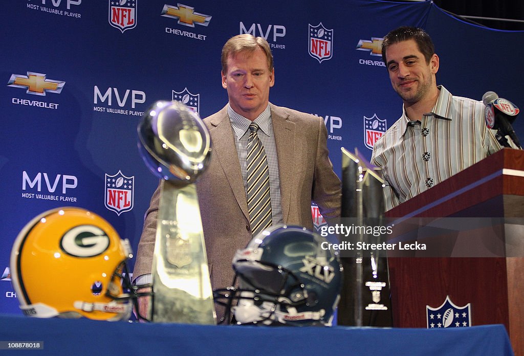 Super Bowl XLV MVP And Winning Head Coach - Press Conference