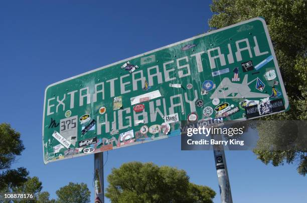 Extraterrestrial Highway Sign near Area 51 near Rachel, Nevada