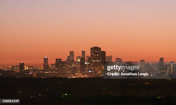 the galleria area and downtown houston - downtown houston stock pictures, royalty-free photos & images