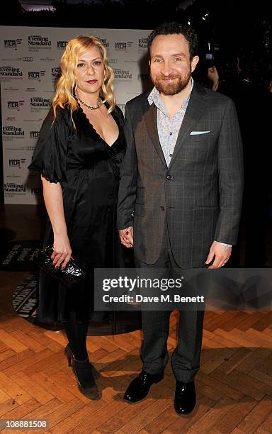 Actor Eddie Marsan and wife Janine Schneider attend the London Evening Standard British Film Awards 2011 at the London Film Museum on February 7,...