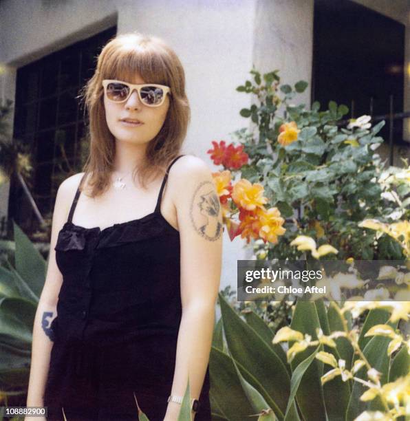 Singer of Best Coast Bethany Cosentino poses at a portrait session for Nylon Magazine on August 01, 2010 in Los Angeles, California.