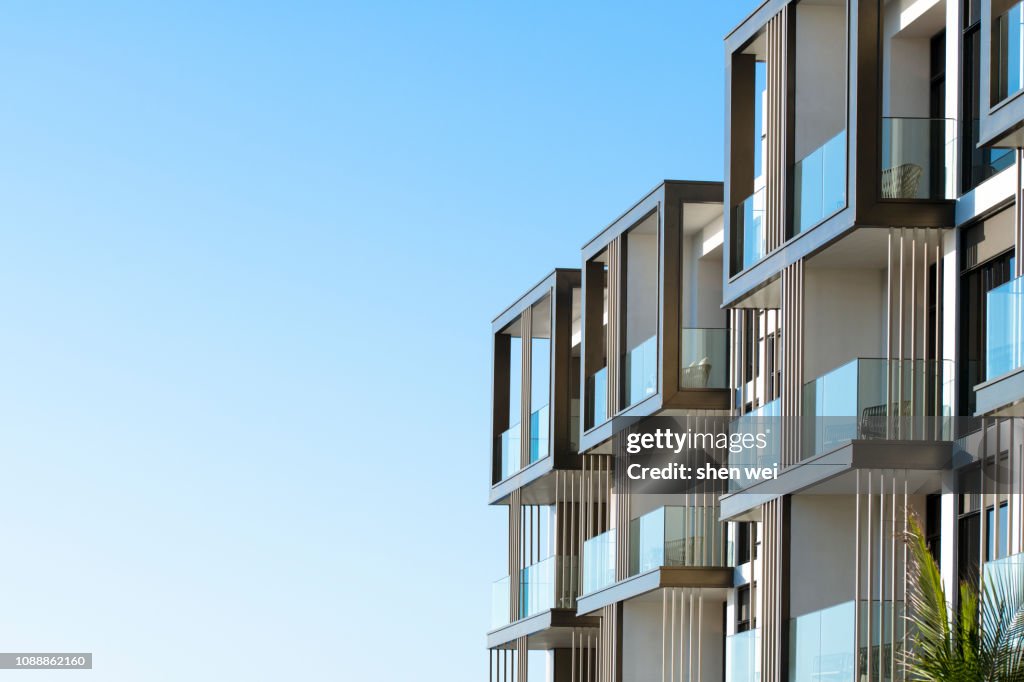 Corner of an apartment building, Dubai, UAE
