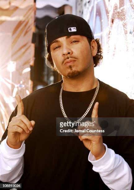 Baby Bash on the set of the video "Gallery" from the Mario Vazquez Arista Records debut. The album is scheduled for release Summer 2006.