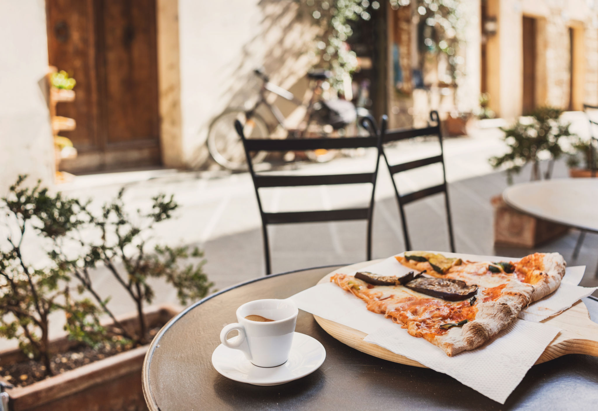 Italian food outdoors
