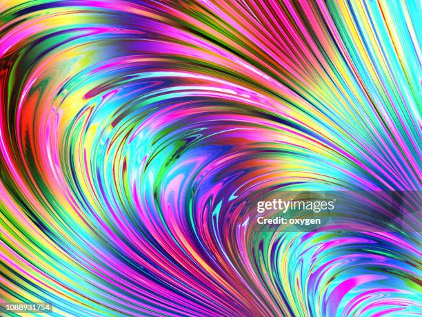 vibrant abstract spiral summer floral background. peacock feather - gerafft stock-fotos und bilder