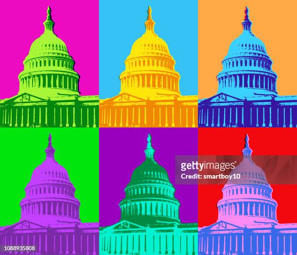 the capitol building in washington dc - house of representatives stock illustrations
