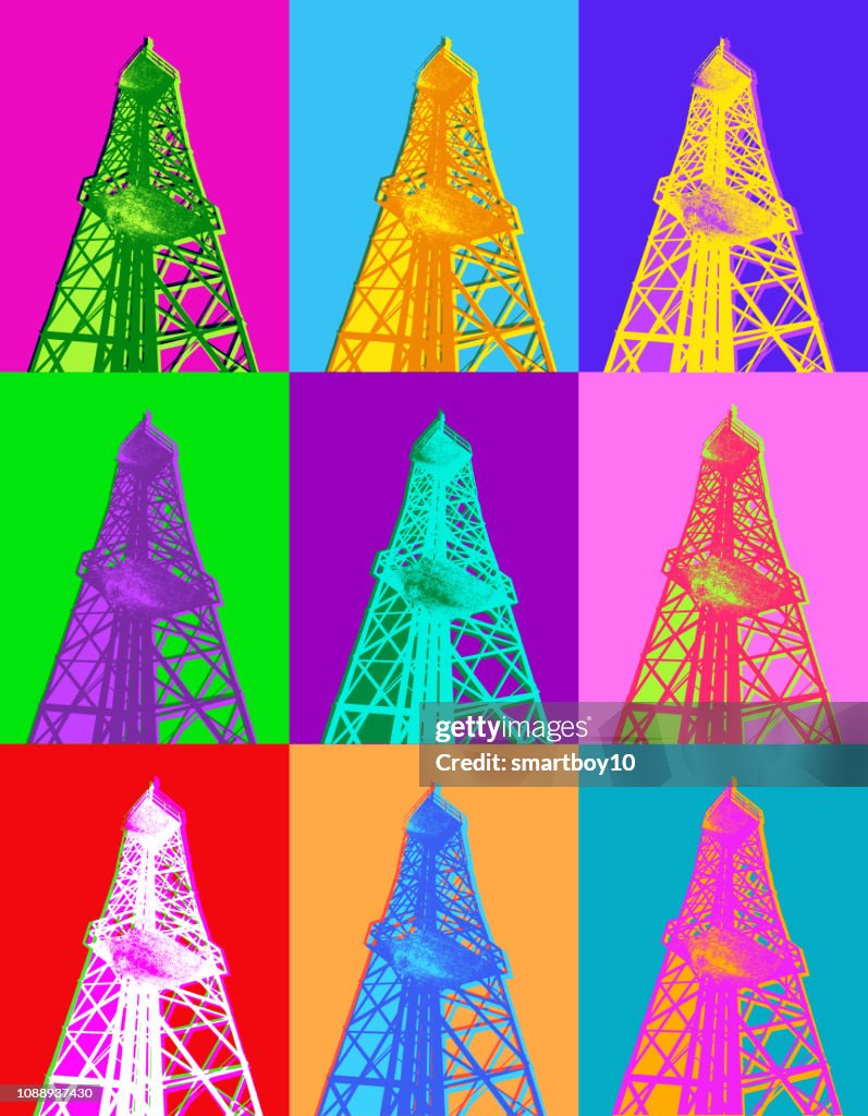 Fracking, Oil or Gas drilling rigs