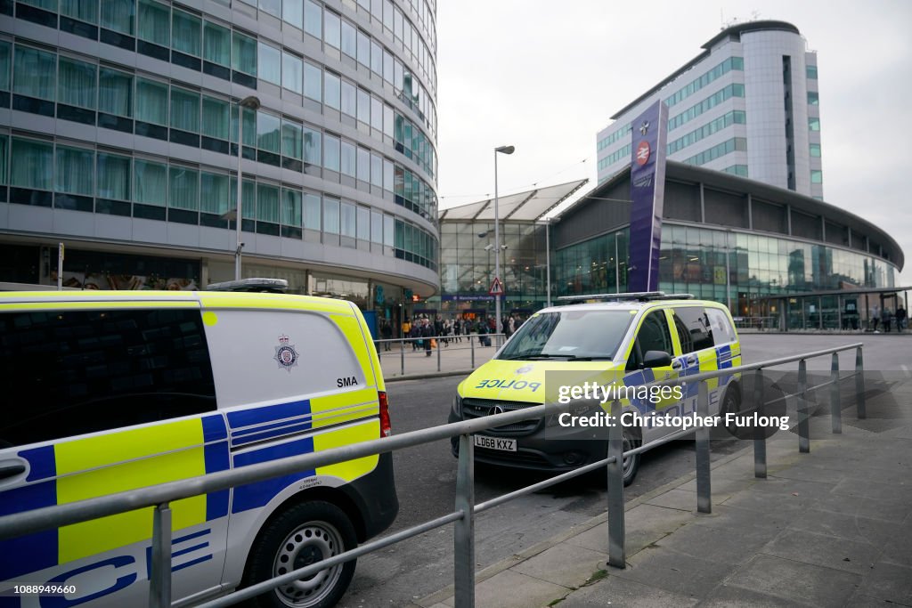 Heightened Security In Manchester As People Return To Work