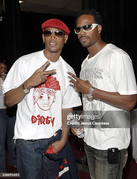 Marlon Wayans and Shawn Wayans during 6th Annual BET Awards - Radio Remote Room - Day 1 at Shrine Auditorium in Los Angeles, CA, United States.