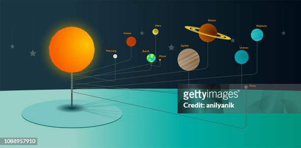 solar system - mercury metal stock illustrations