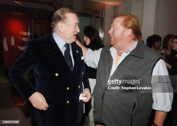 Sirio Maccioni and Mario Batali during Gourmet Magazine's 65th Anniversary Party With a First Look at Morimoto New York at Morimoto in New York City,...