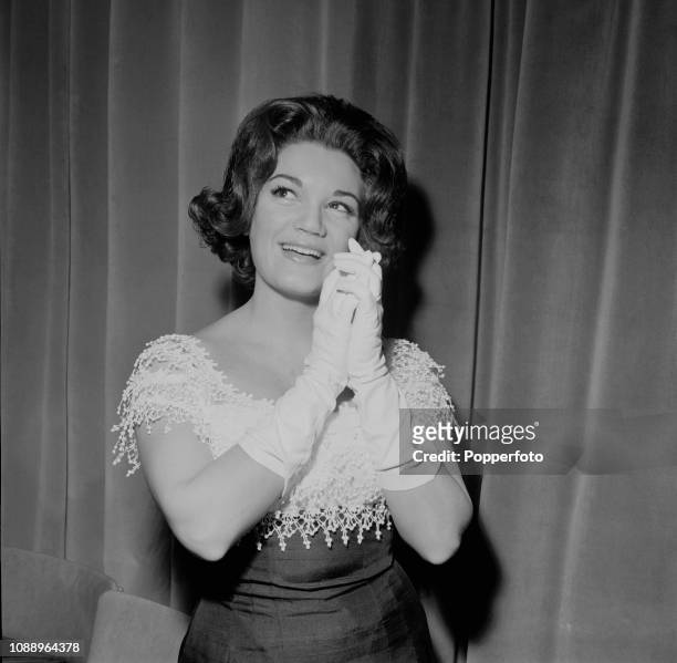 American pop singer Connie Francis pictured at an EMI Records reception in London in March 1961.