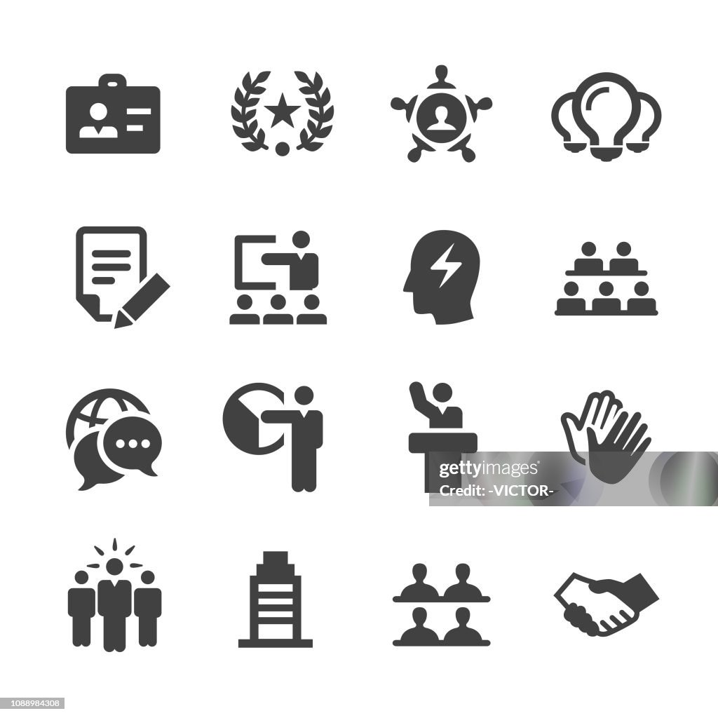 Business Convention Icons Set - Acme Series