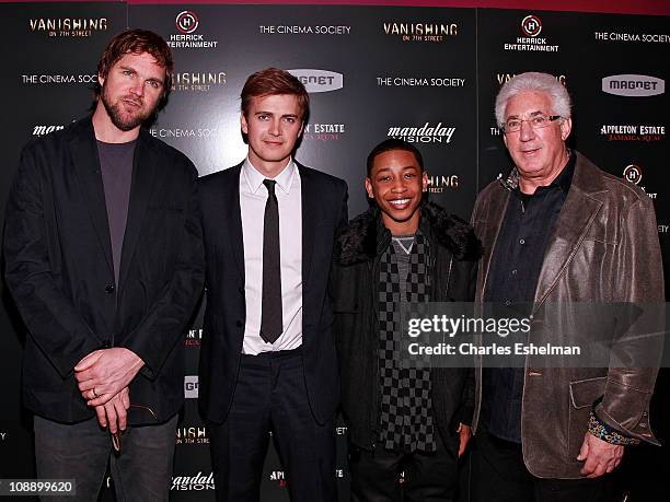 Director Brad Anderson, actors Hayden Christensen, Jacob Latimore and executive producer Norton Herrick attend The Cinema Society screening of...