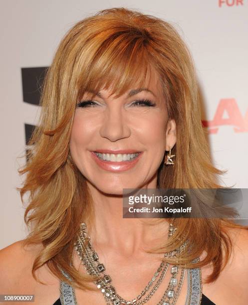 Personality Leeza Gibbons arrives at the AARP The Magazine's 10th Annual Movies For Grownups Awards at the Beverly Wilshire Four Seasons Hotel on...