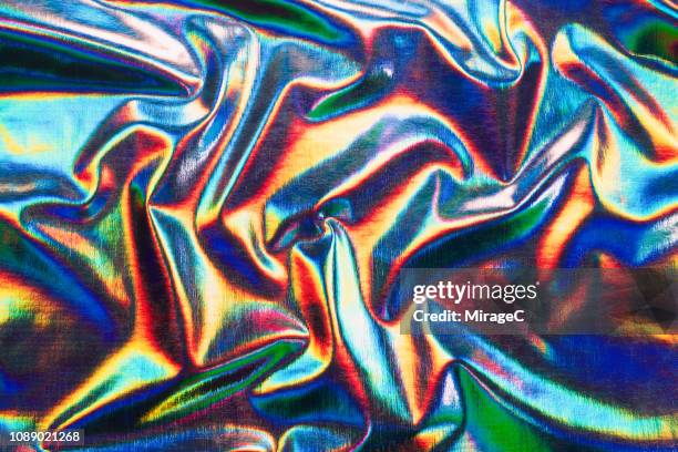 rippled holographic textile - trendy fabric pattern stock pictures, royalty-free photos & images