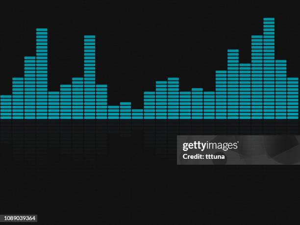 music equalizer, audio waveform abstract technology background - rhythm stock illustrations