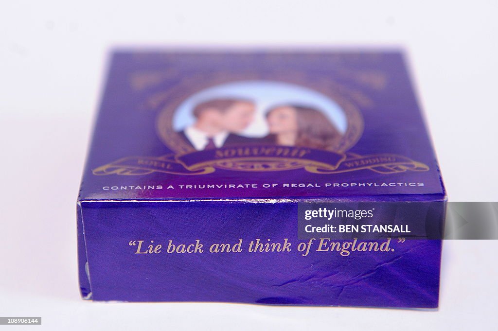 A souvenir box of condoms for the royal
