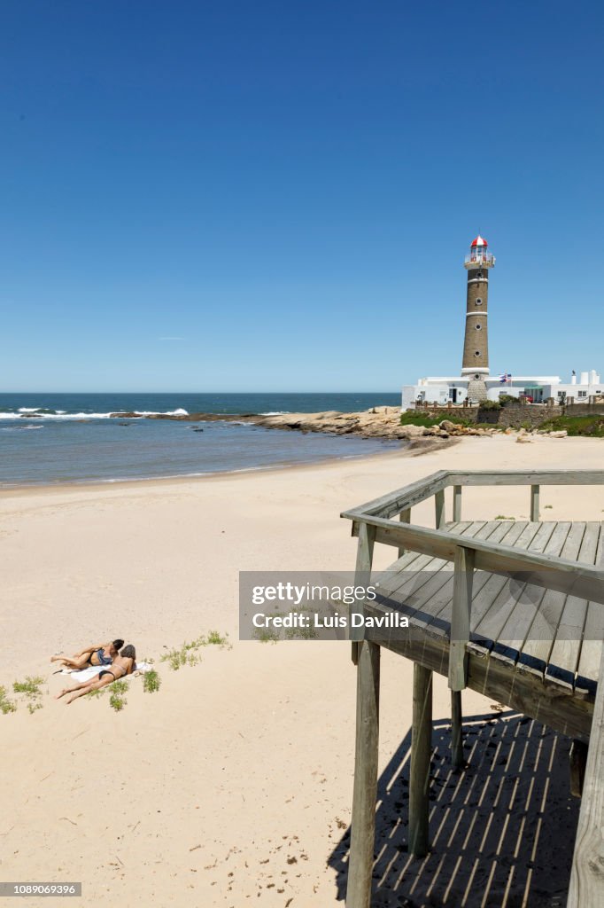 Beach and Lighthouse. Jose Ignacio. Uruguay