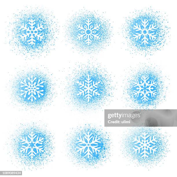 snowflakes - exploding ice stock illustrations