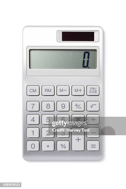front view of a calculator - calculator top view stock pictures, royalty-free photos & images