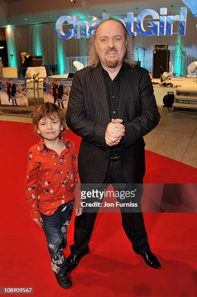 Actor Bill Bailey and son Dax Bailey attend the world premier of "Chalet Girl" at Vue Westfield on February 8, 2011 in London, England.