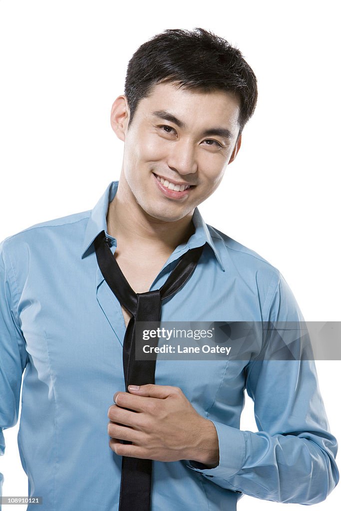 Man Wearing Button Down Shirt