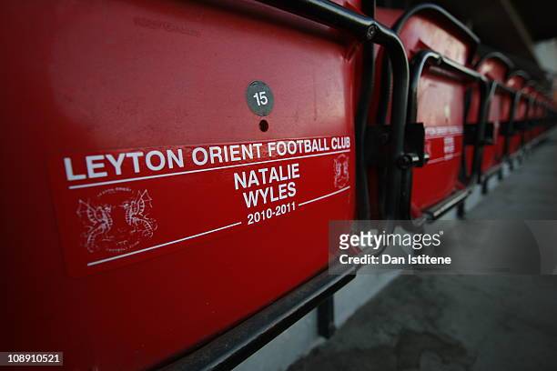 General view of seats in the stadium ahead of the npower League One match between Leyton Orient and Swindon Town at Matchroom Stadium on February 8,...