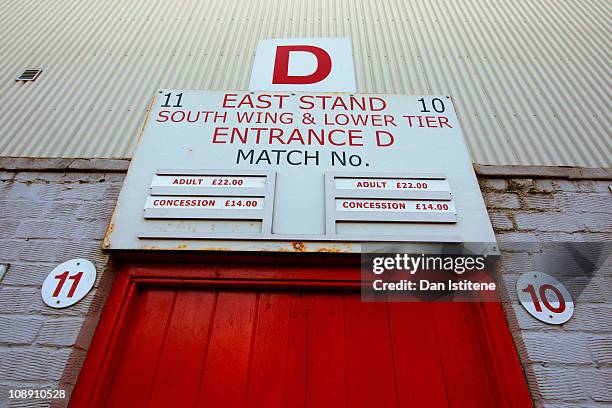 General view of the exterior of the stadium ahead of the npower League One match between Leyton Orient and Swindon Town at Matchroom Stadium on...