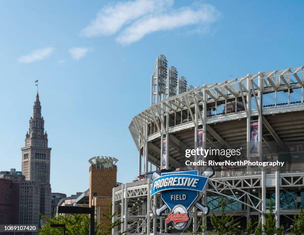 progressive field, cleveland, ohio - progressive field cleveland stock pictures, royalty-free photos & images