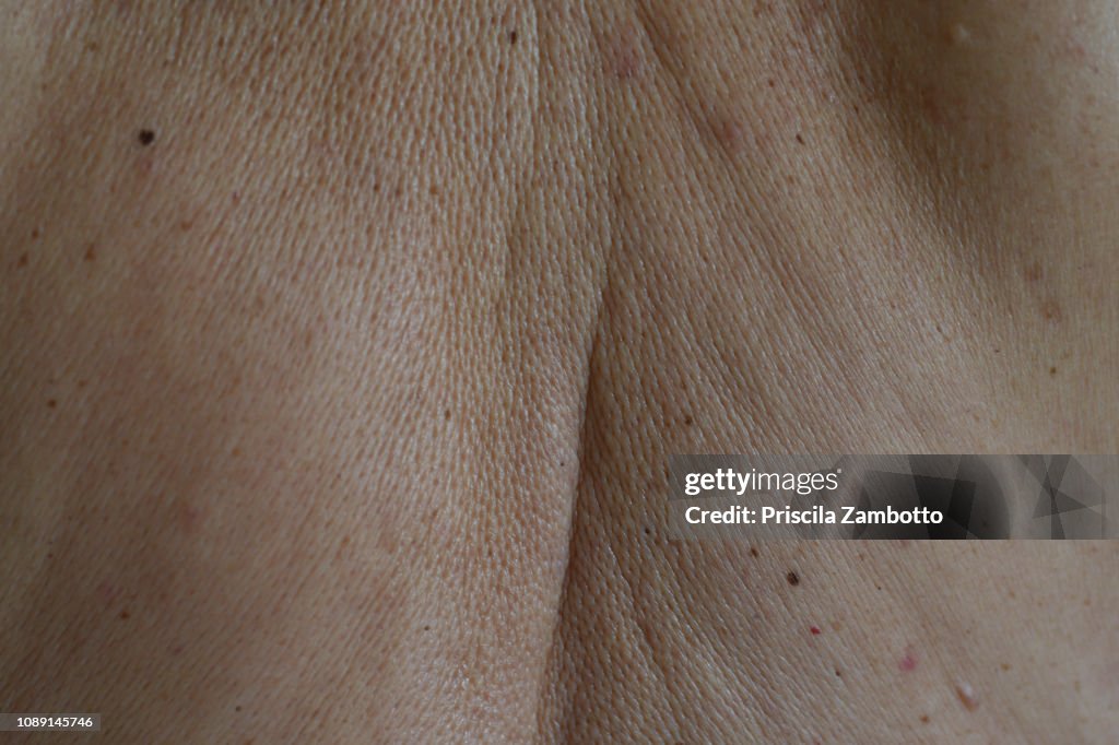 Close up of a mature skin