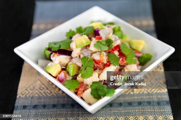 ceviche seafood - seviche stock pictures, royalty-free photos & images