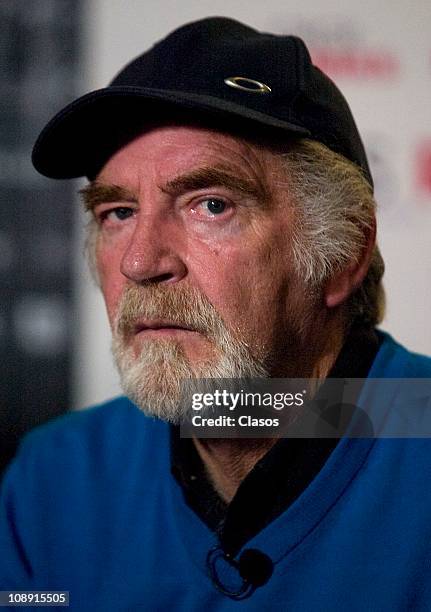 Fernando Lujan poses for photos at the red carpet of the movie Labios Rojos as part of the FICCMEXICO on February 6, 2011 in Mexico City, Mexico.