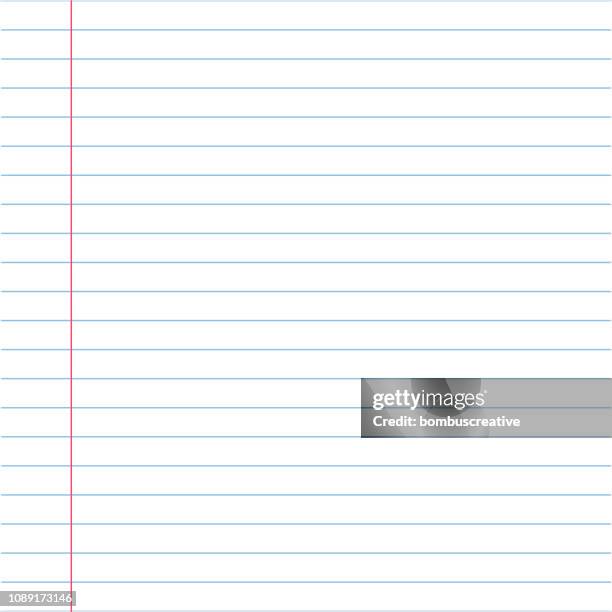 vector illustrations of lined paper with texture - note pad stock illustrations