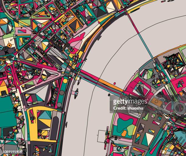 illustrazioni stock, clip art, cartoni animati e icone di tendenza di mappa dell'ilustration della struttura della città di londra - london england