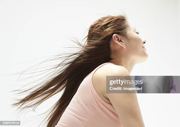 young woman - camisole stockfoto's en -beelden