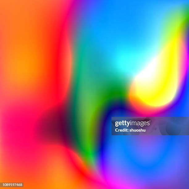 vector of flowing gradient pattern background - rainbow light effect transparent stock illustrations