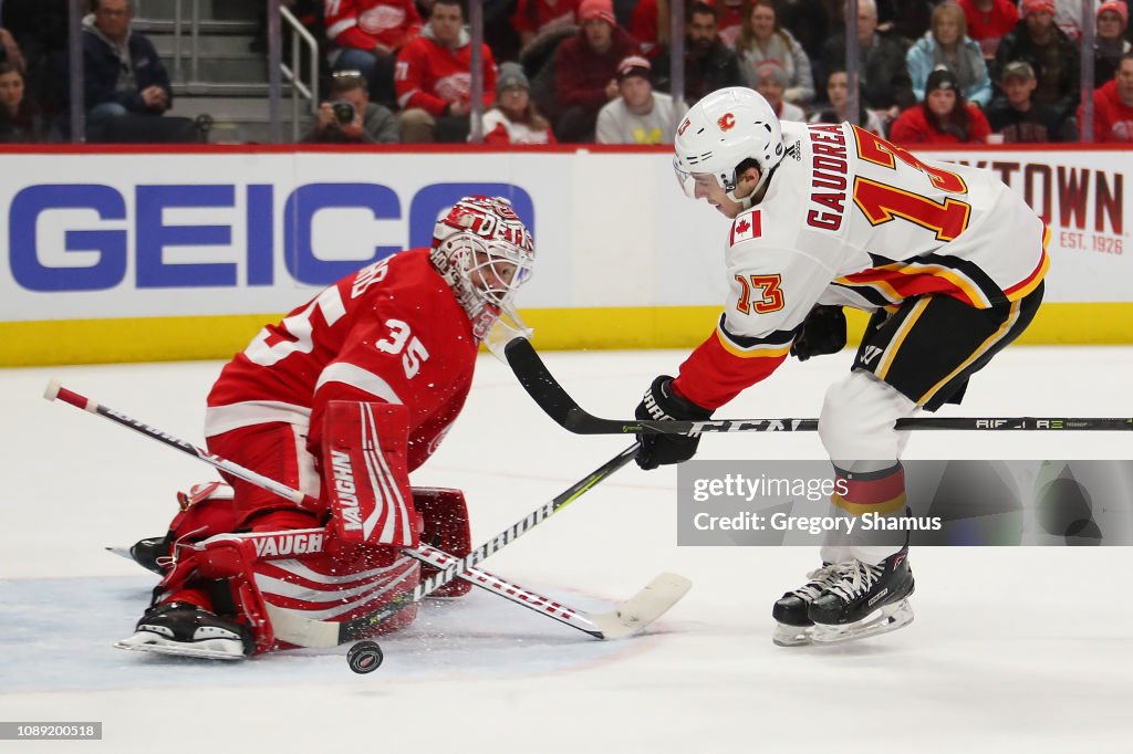 Calgary Flames v Detroit Red Wings